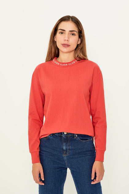 Camiseta cuello mujer (Rojo)