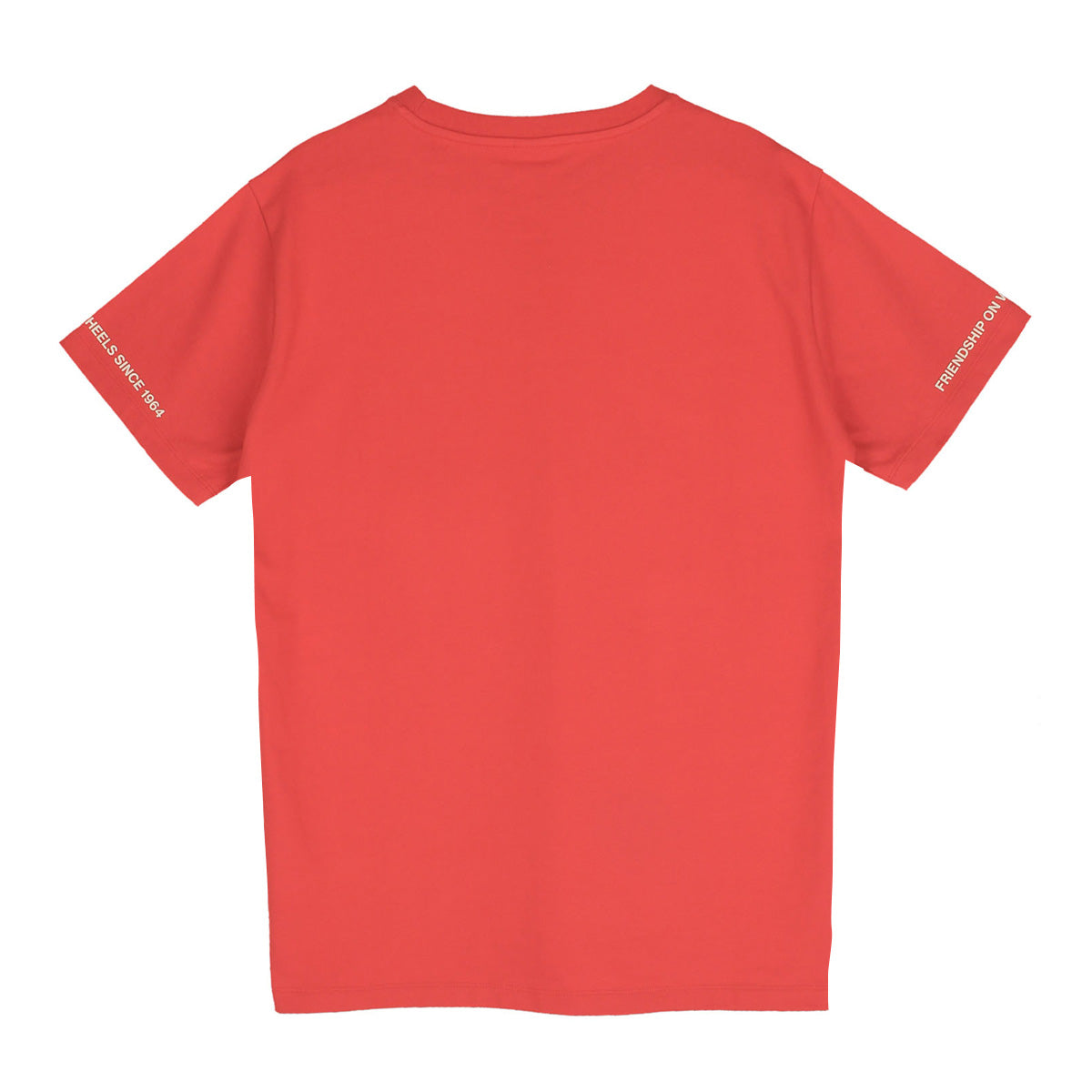 Camiseta bolsillo inclinado (Off-White/Rojo)