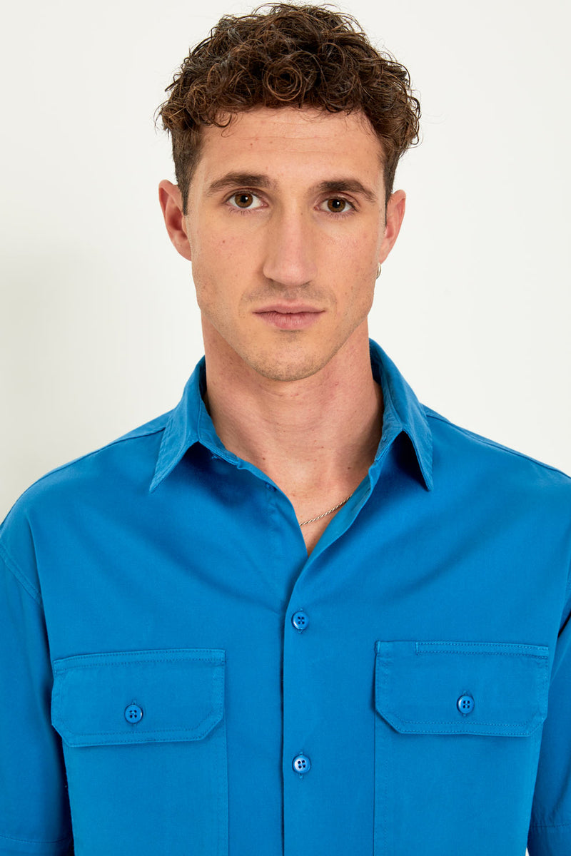 Short sleeve shirt (Blue)