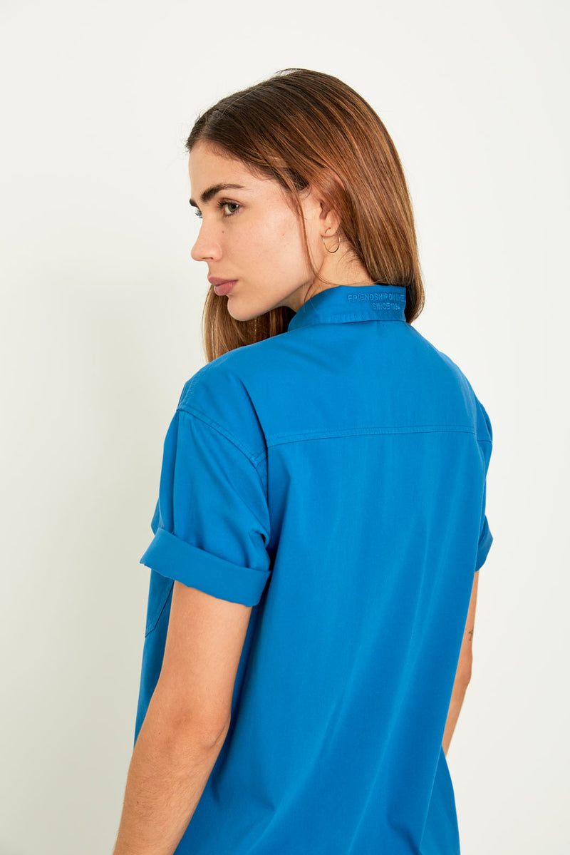 Camisa manga corta (Azul)