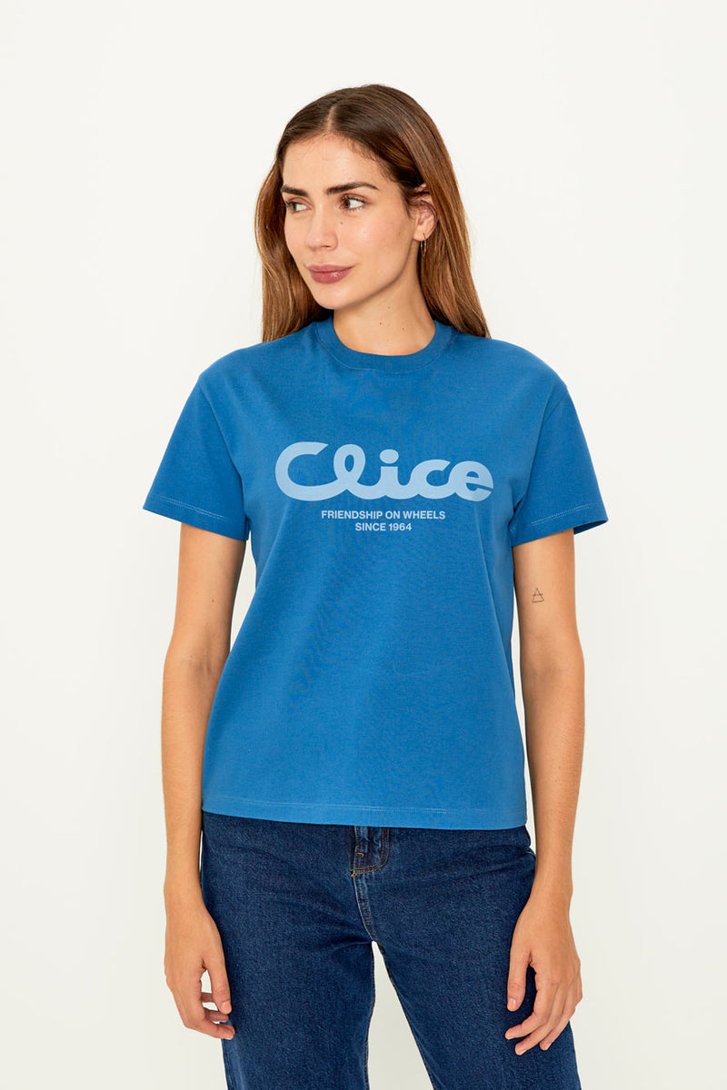 Camiseta logo mujer (Azul)