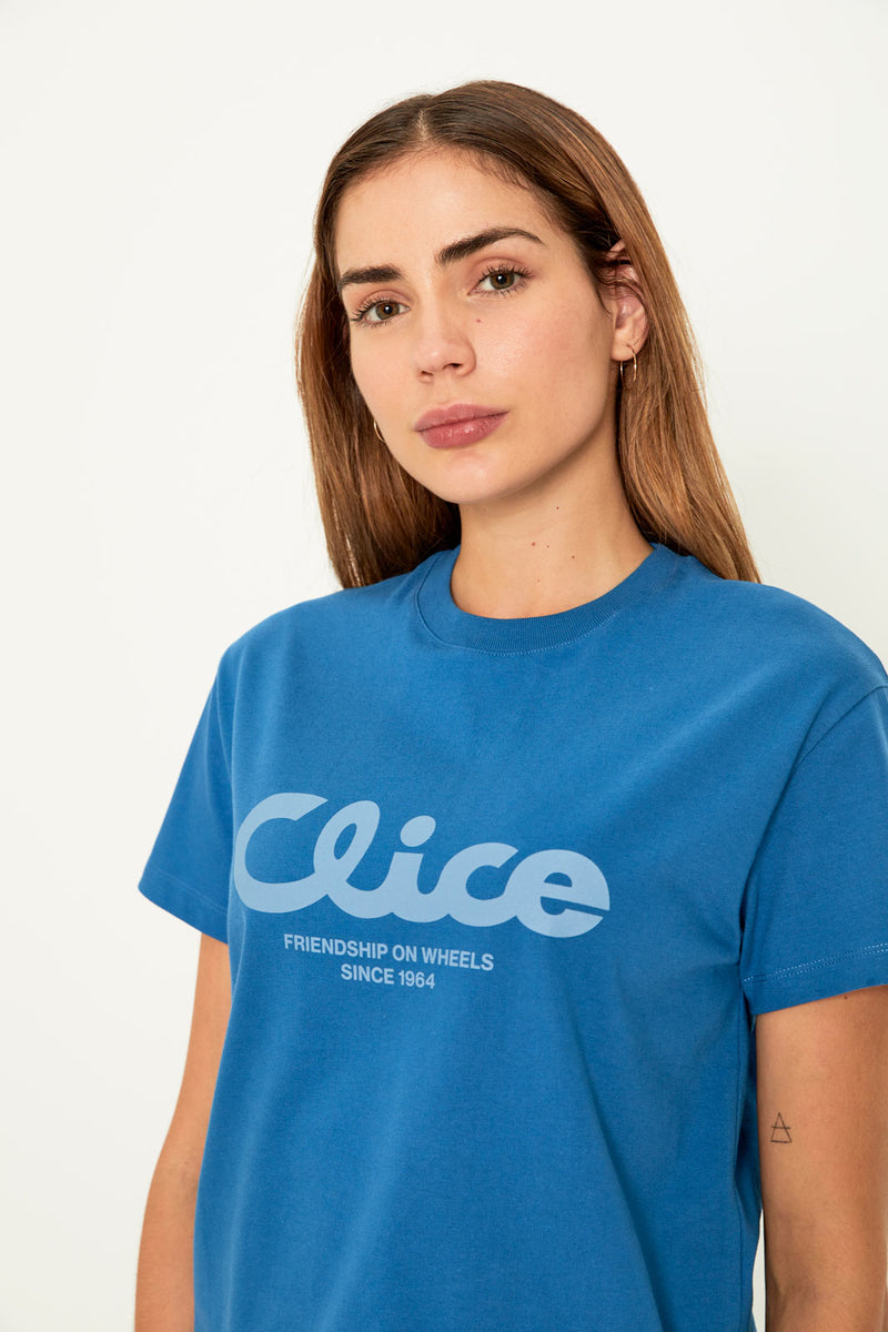 Camiseta logo mujer (Azul)